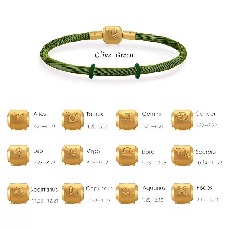 Prosperity Bangle: Zodiac Rope Color Green Bracelet