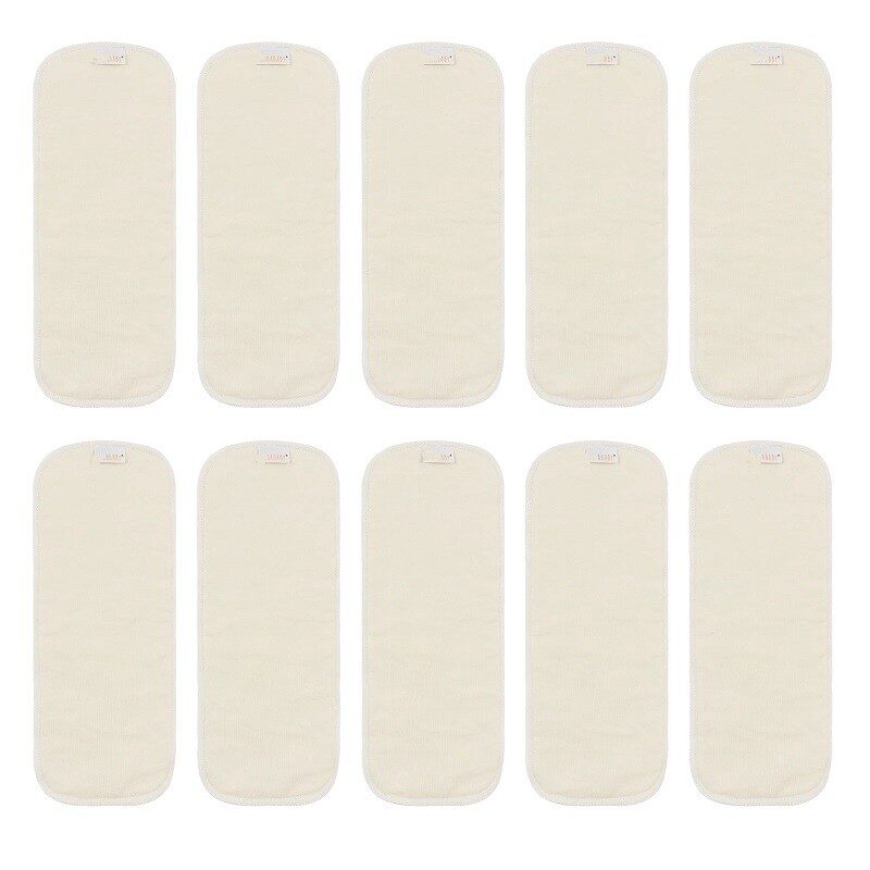 10pcs Hemp Inserts Diaper Liners 4-layer Washable