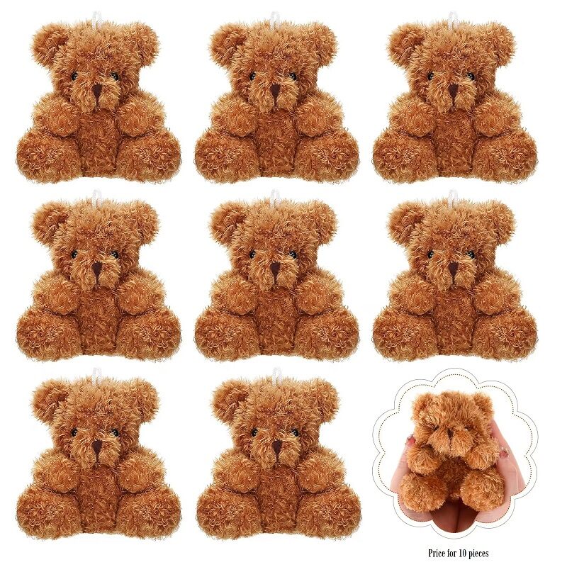 Ultra-Soft 4-Inch Keepsake Bears Color Brown (Set of 10)