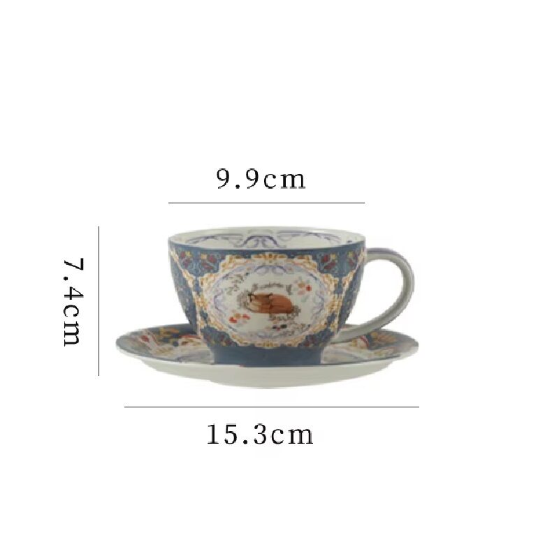 British Ceramic Teacup+Saucer 300ml – The Fox